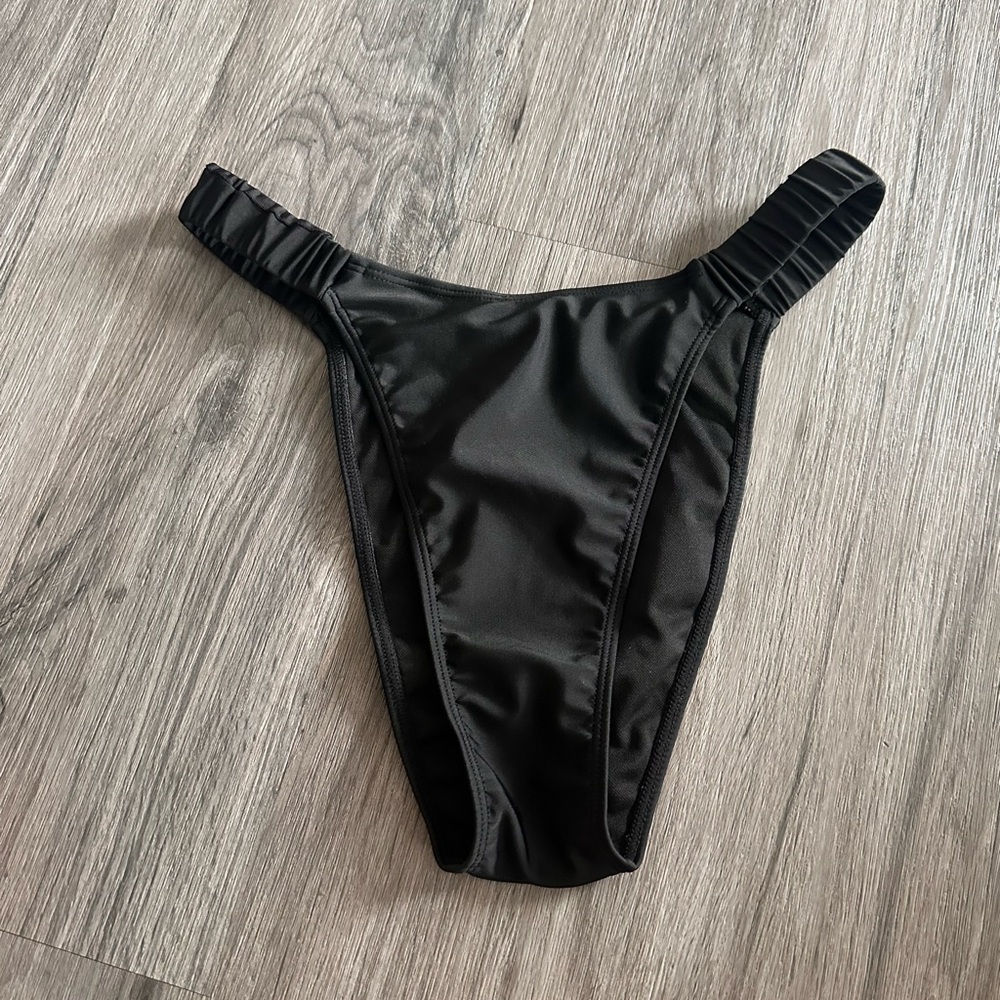 Black High-Cut Bikini Bottom